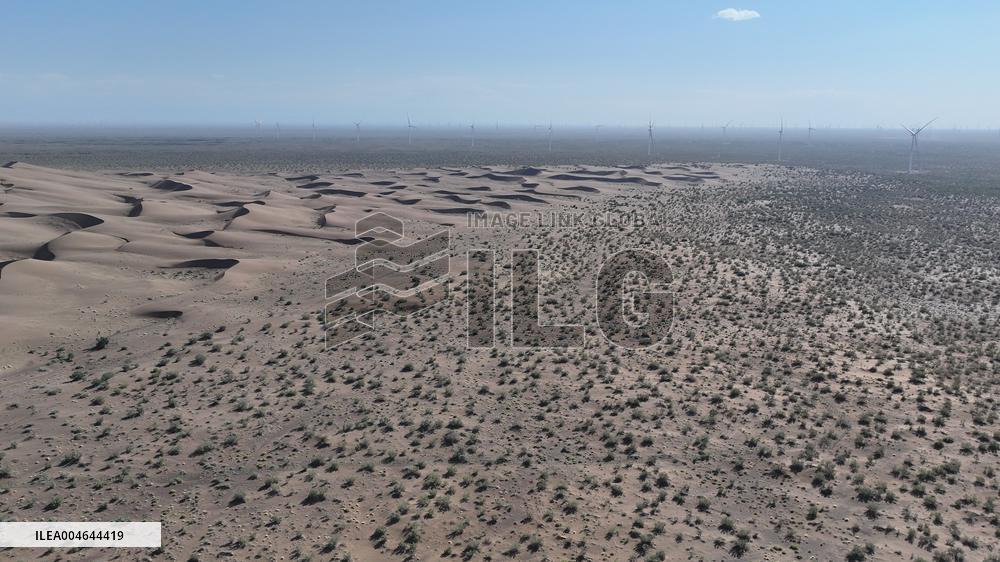 Wind Power Base in The Desert in Xinjiang