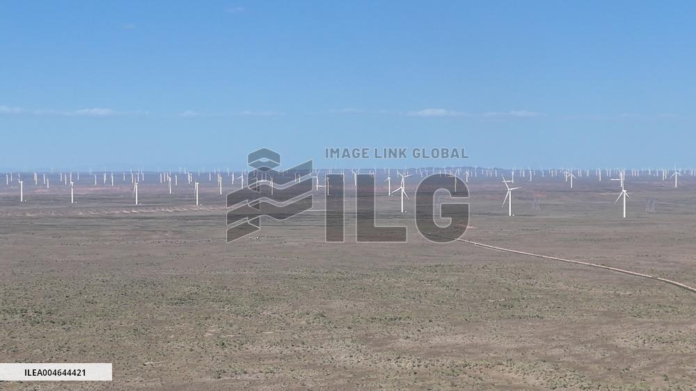 Wind Power Base in The Desert in Xinjiang