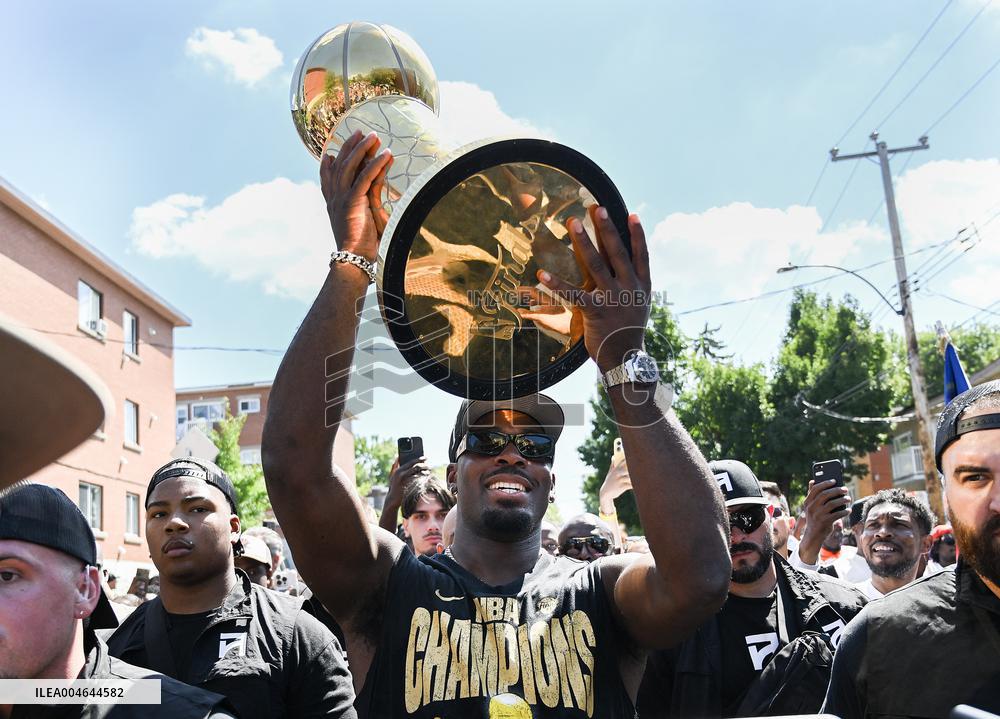 Luguentz Dort Hosts Larry O'Brien Trophy at Montreal Parade - Canada