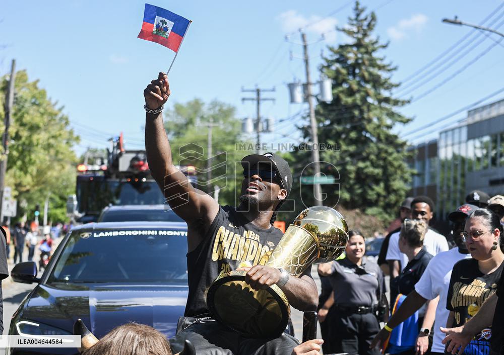 Luguentz Dort Hosts Larry O'Brien Trophy at Montreal Parade - Canada
