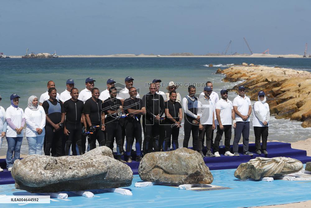 Archaeological Finds Retrieved from Mediterranean Sea in Alexandria - Egypt
