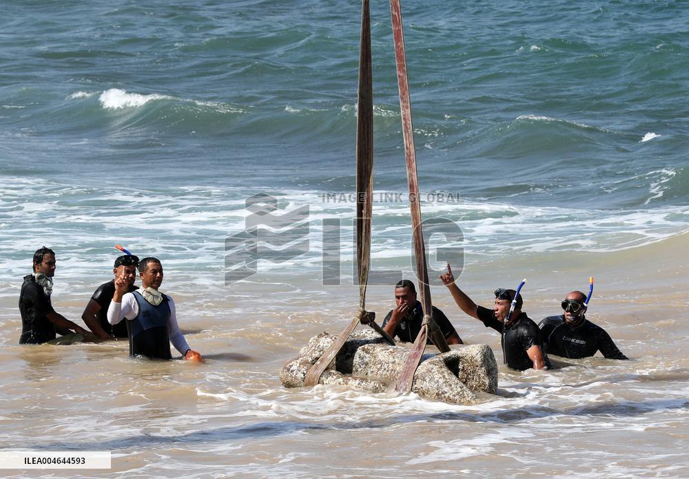 Archaeological Finds Retrieved from Mediterranean Sea in Alexandria - Egypt