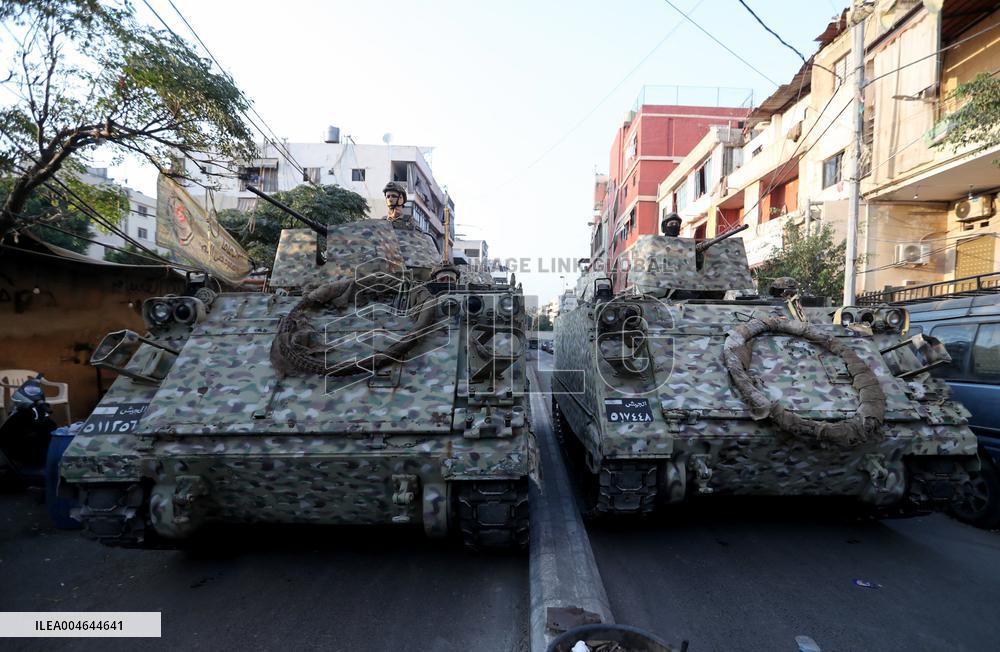 Weapons Handover at Burj Barajneh Camp in Beirut - Lebanon