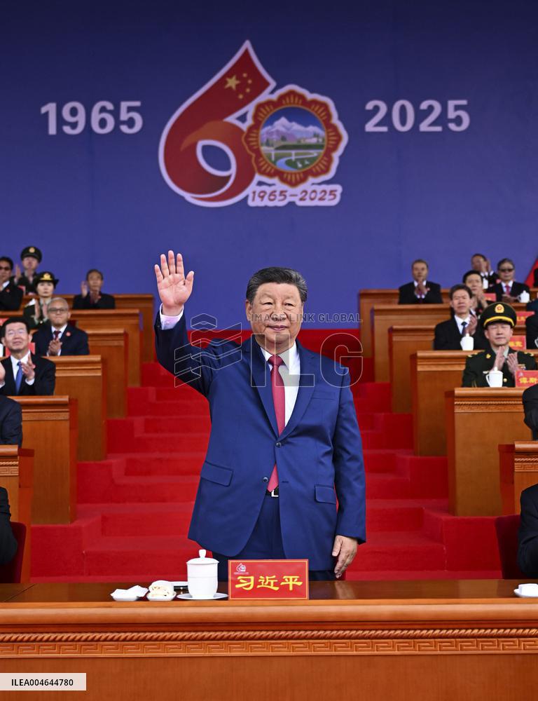 Xi Jinping Attends 60th Anniversary Gathering in Lhasa - China