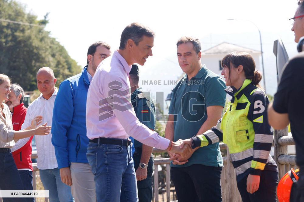 Sanchez Visits Areas Affected by Fires - Spain