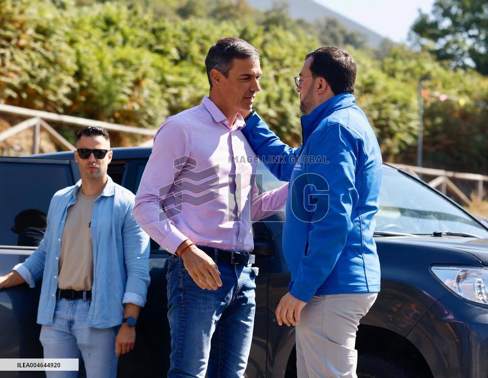 Sanchez Visits Areas Affected by Fires - Spain