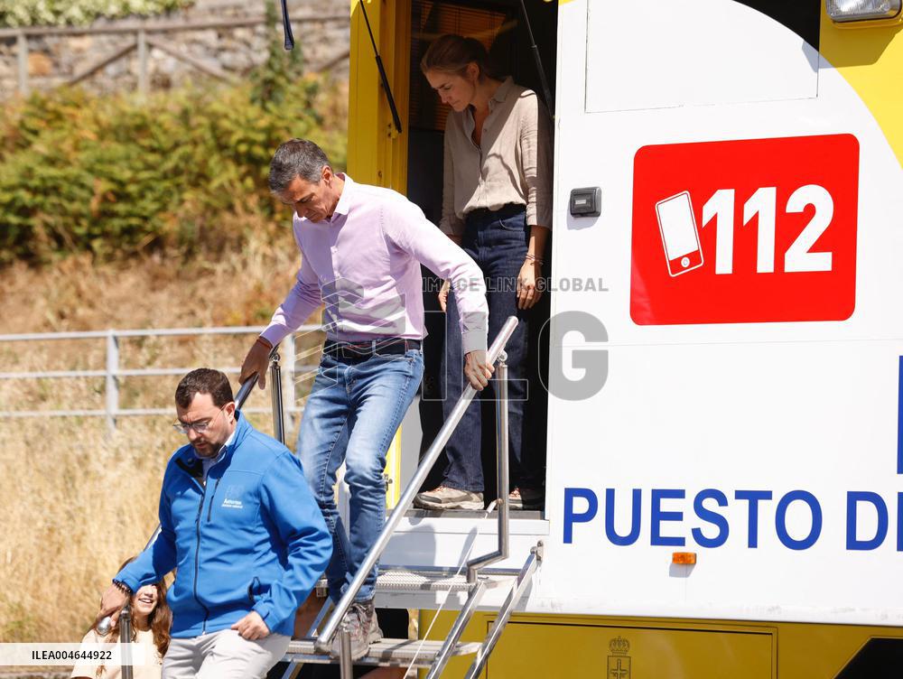 Sanchez Visits Areas Affected by Fires - Spain