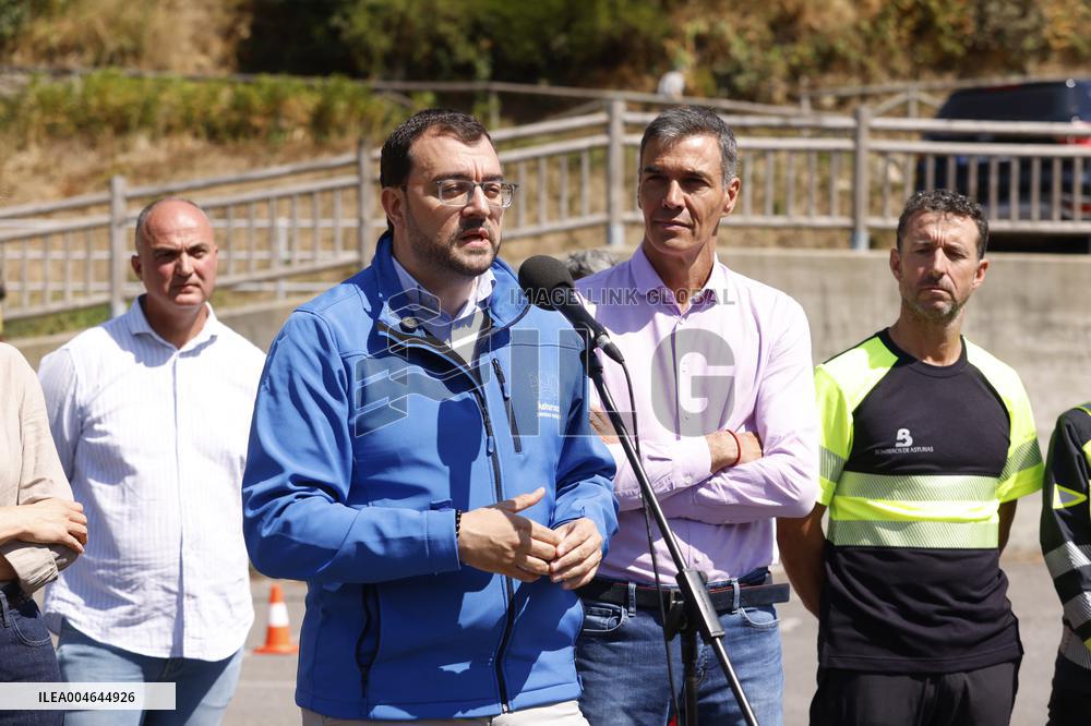 Sanchez Visits Areas Affected by Fires - Spain