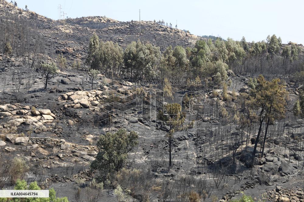 Wildfires Raging Across Central Portugal - Gardunha