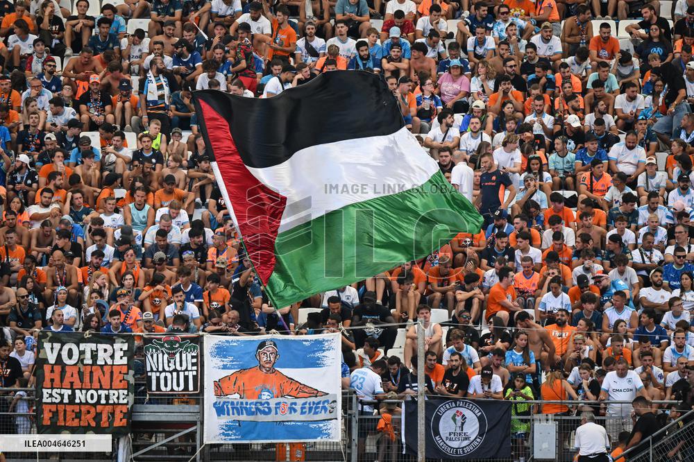 Ligue 1 Olympique de Marseille fans cheer for Gaza - FA