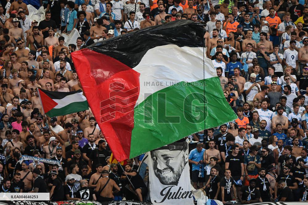 Ligue 1 Olympique de Marseille fans cheer for Gaza - FA