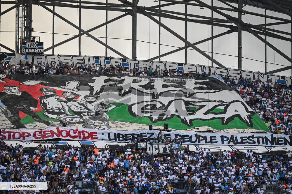 Ligue 1 Olympique de Marseille fans cheer for Gaza - FA