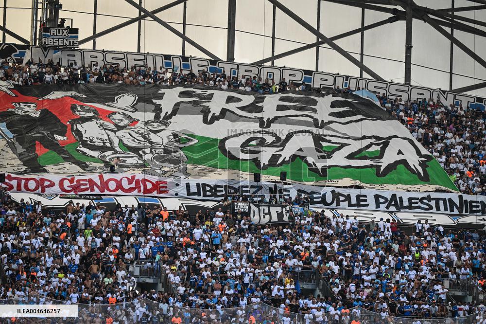 Ligue 1 Olympique de Marseille fans cheer for Gaza - FA