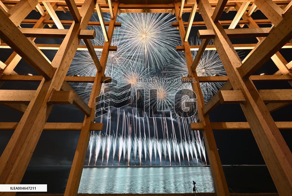 Fireworks at Osaka expo