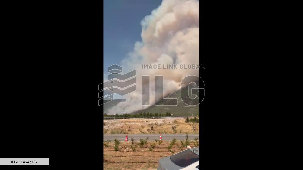 Turkey: Wildfire Breaks Out in Pamukkale, Denizli 3