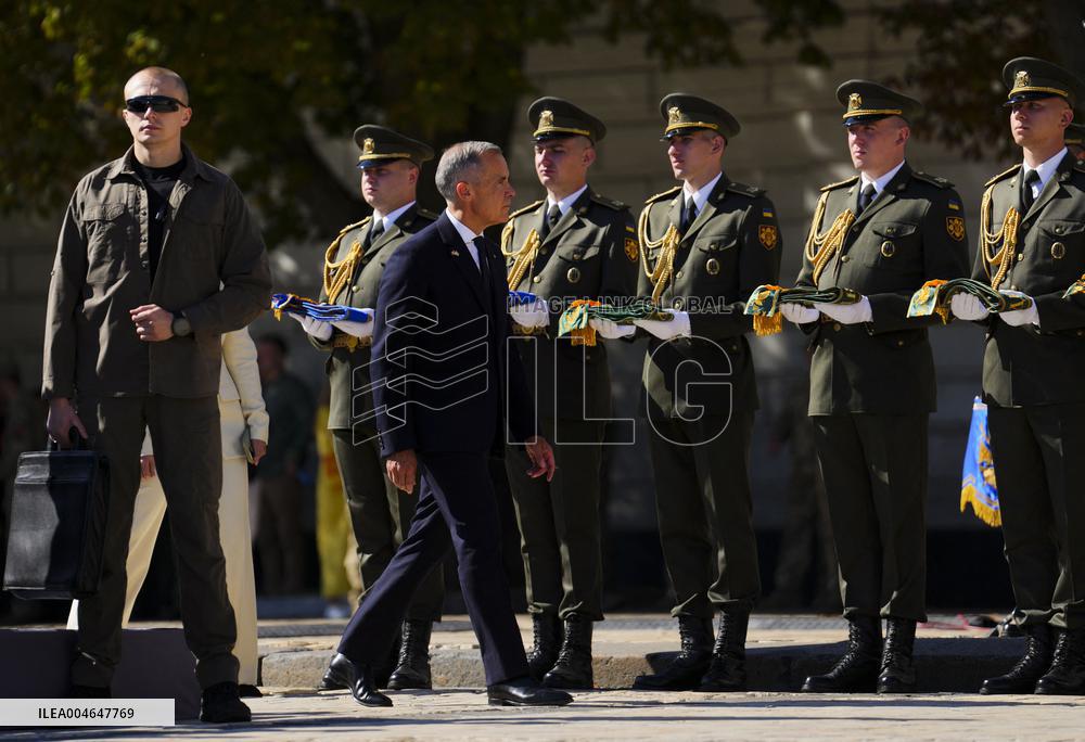 Canadian PM Carney Visits Ukraine For The Independence Day - Kyiv