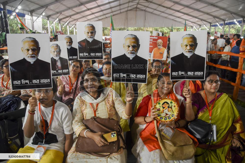 Narendra Modi Holds A Rally To Attack Trinamool Congress - India