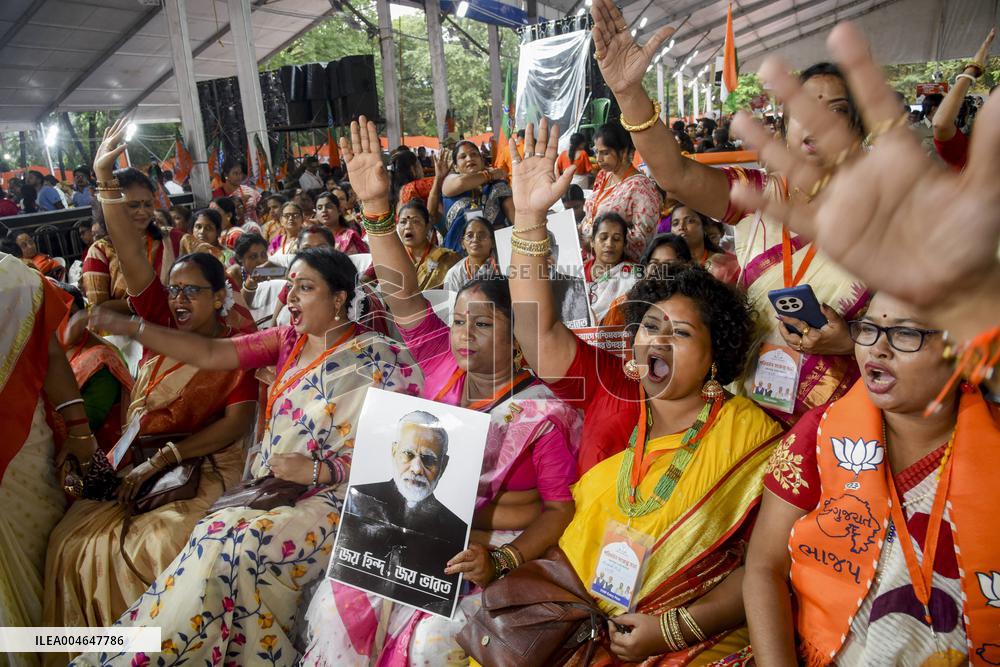 Narendra Modi Holds A Rally To Attack Trinamool Congress - India