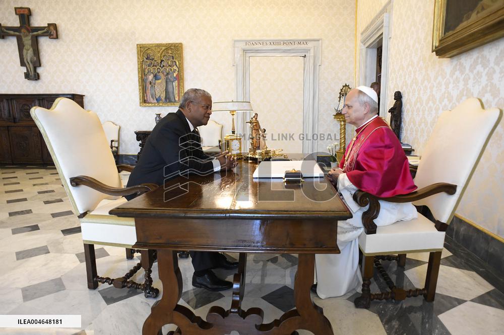 Pope Leo Xiv Receiving President Of Seychelles - Vatican