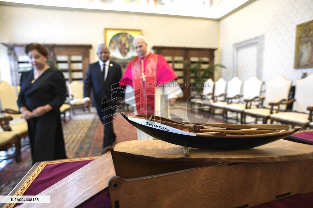 Pope Leo Xiv Receiving President Of Seychelles - Vatican