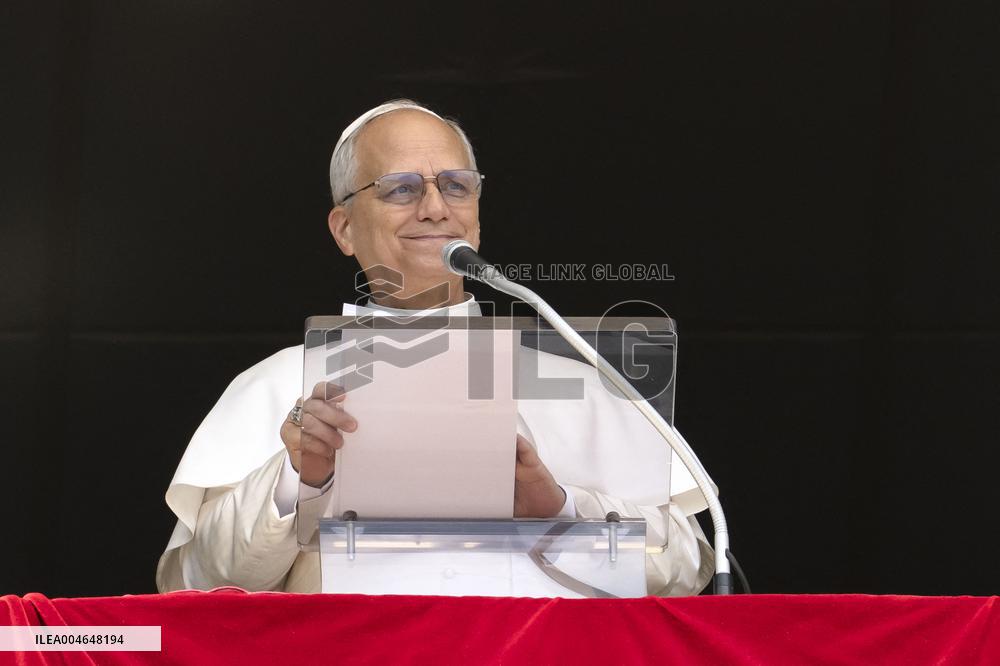 Pope Leo XIV During His First Reginal Coeli Prayer - Vatican