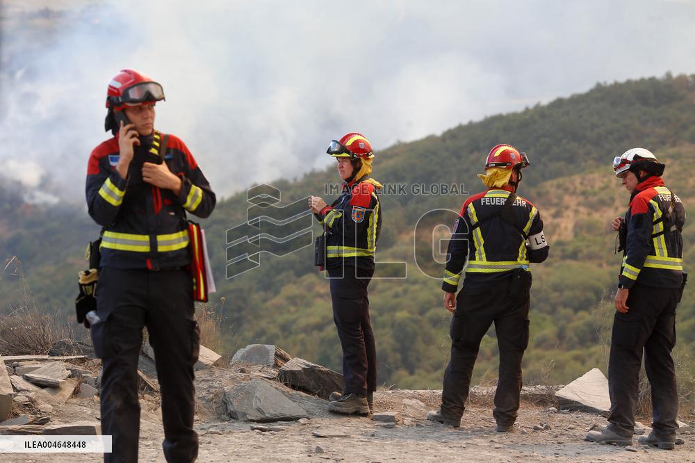 Fire in Zamora Remains Active - Spain