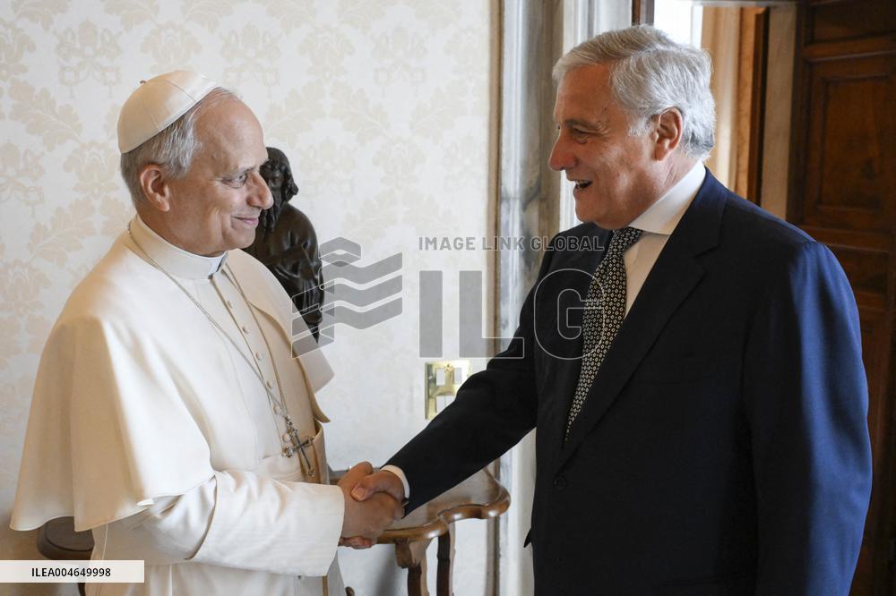 Pope Leo XIV Receives Antonio Tajani - Vatican