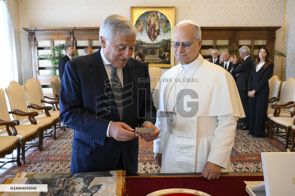 Pope Leo XIV Receives Antonio Tajani - Vatican