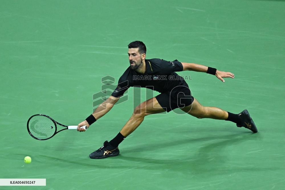 2025 US Open Tennis - Day 1 - Novak Djokovic Vs Learner Tien