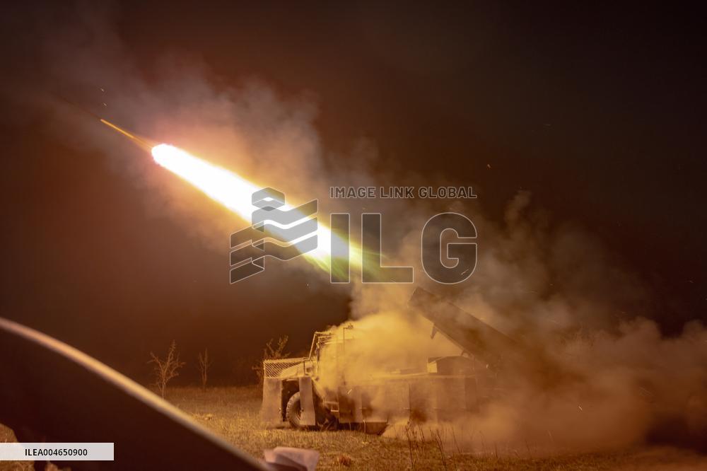 Azov Brigade Using BM-21 Grad - Ukraine