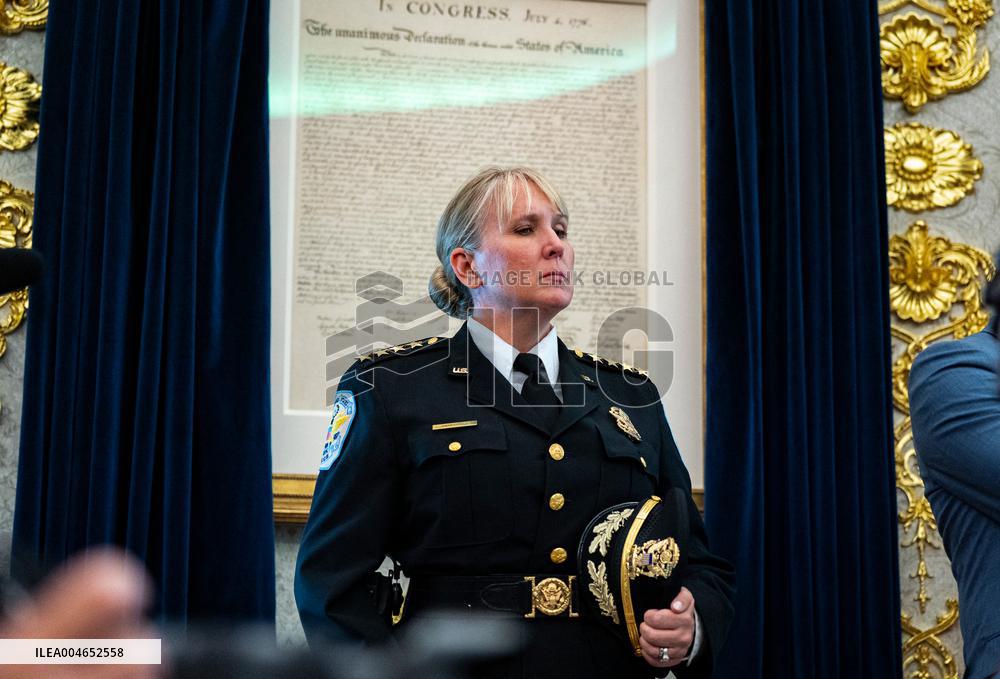 Trump Signs Executive Order In Oval Office - DC