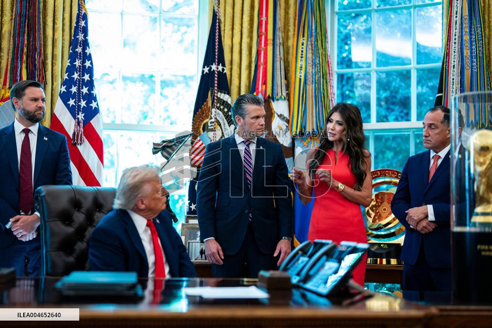 Trump Signs Executive Order In Oval Office - DC