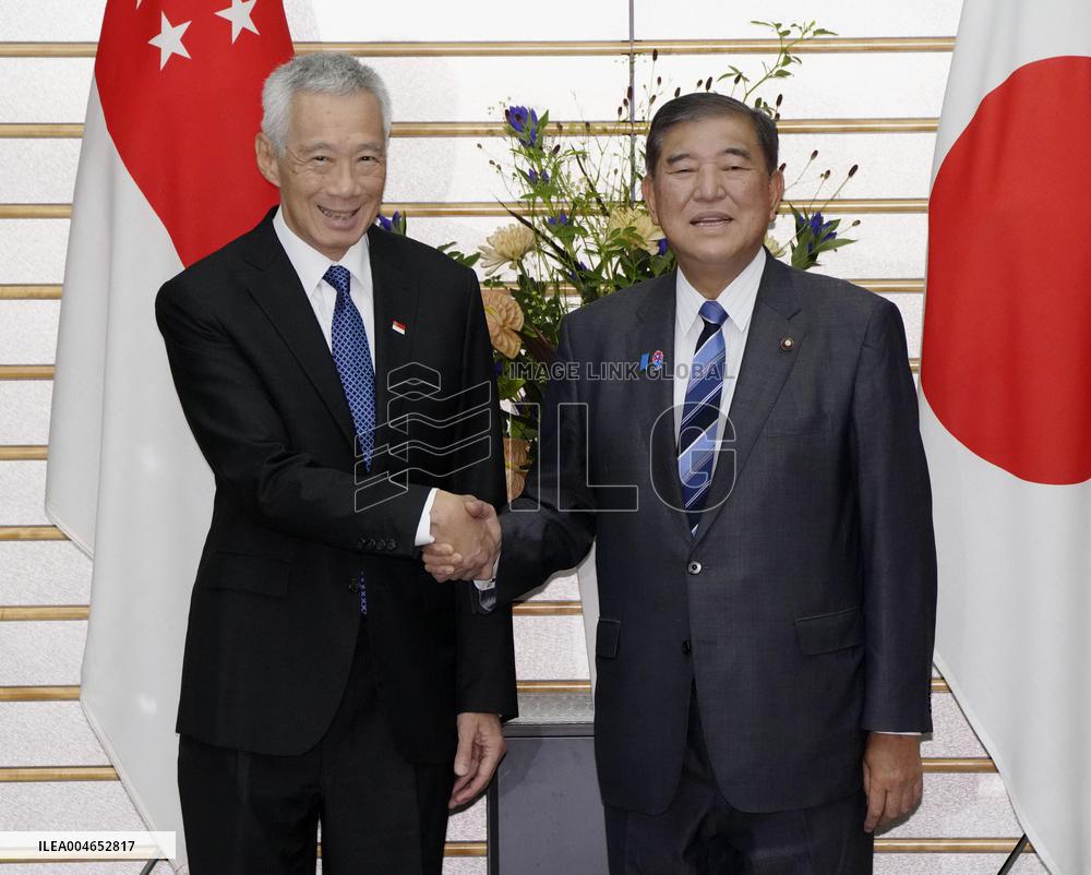 Japan PM Ishiba meets ex-Singapore PM Lee in Tokyo