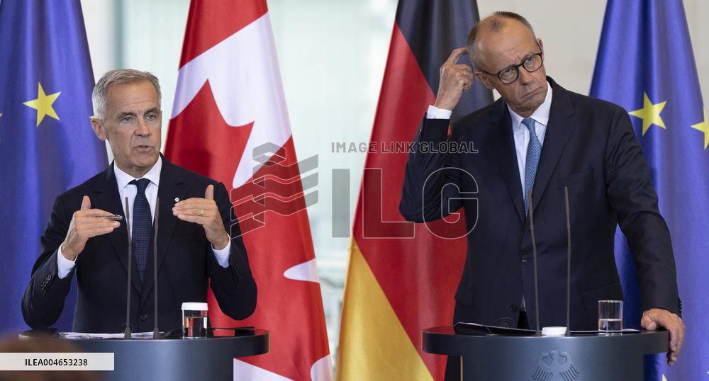 Mark Carney Meets Chancellor Merz in Berlin - Germany