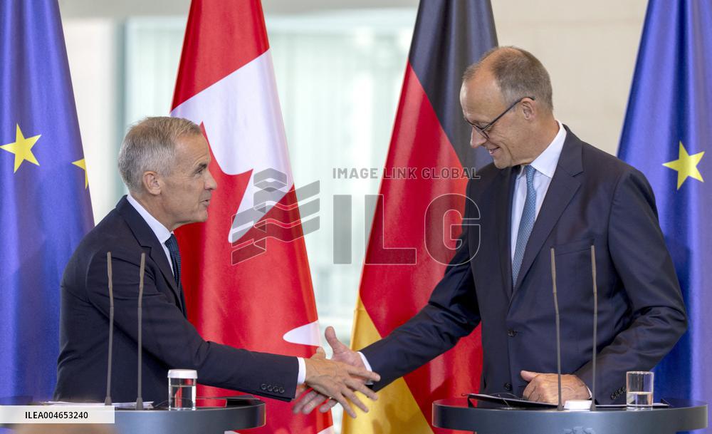 Mark Carney Meets Chancellor Merz in Berlin - Germany
