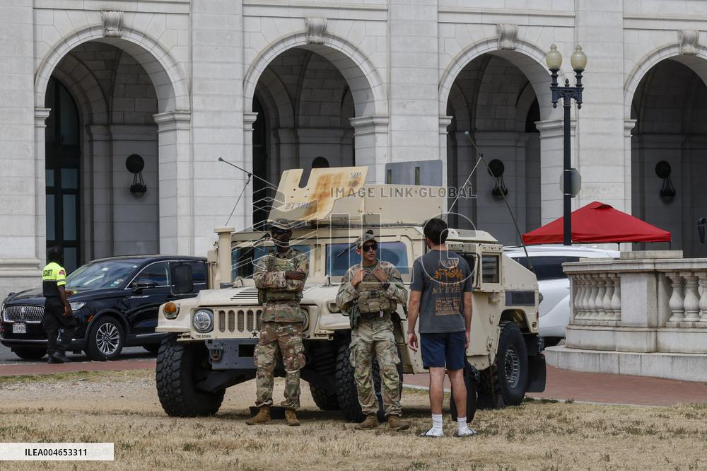 Members Of The National Guard On Patrol - DC