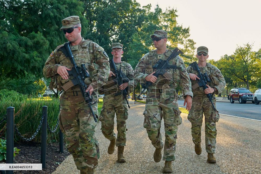Members Of The National Guard On Patrol - DC