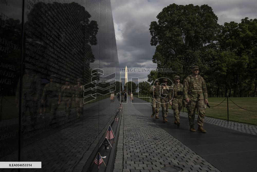 Members Of The National Guard On Patrol - DC