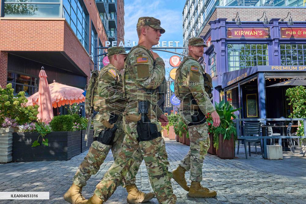 Members Of The National Guard On Patrol - DC