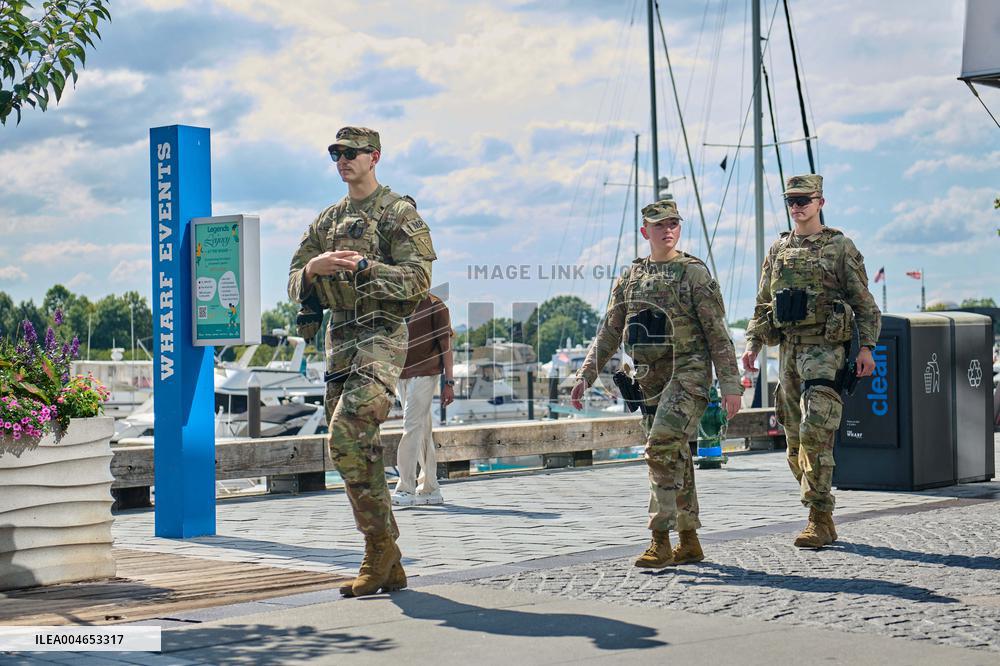 Members Of The National Guard On Patrol - DC