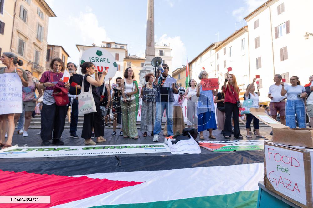 Protest Against The Italy-Israel Soccer Match - Rome