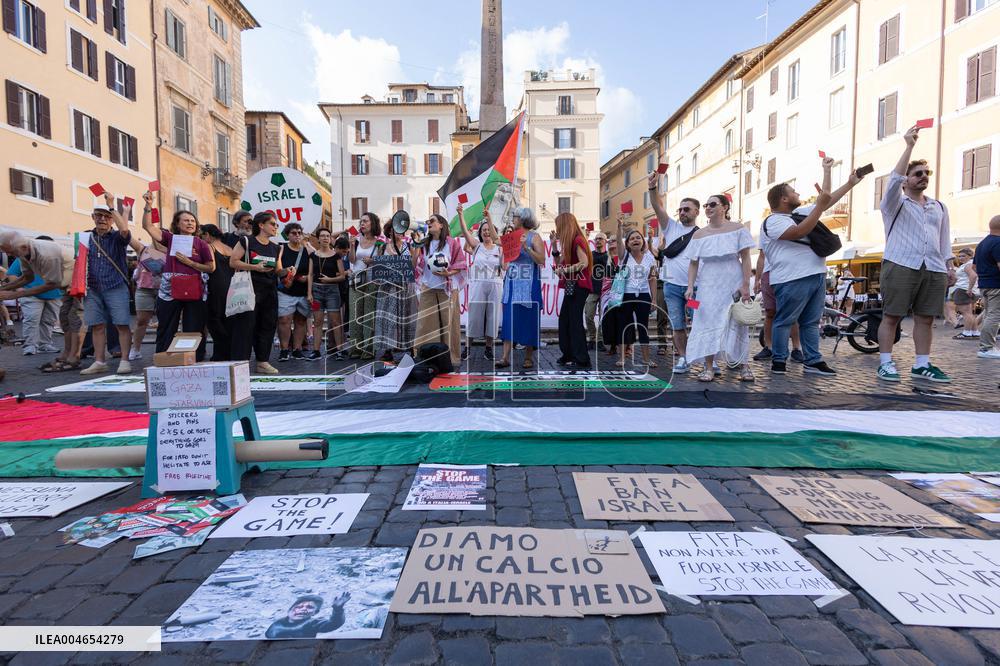 Protest Against The Italy-Israel Soccer Match - Rome