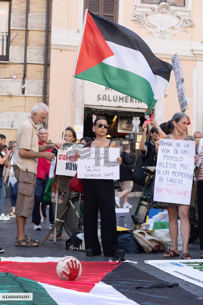 Protest Against The Italy-Israel Soccer Match - Rome