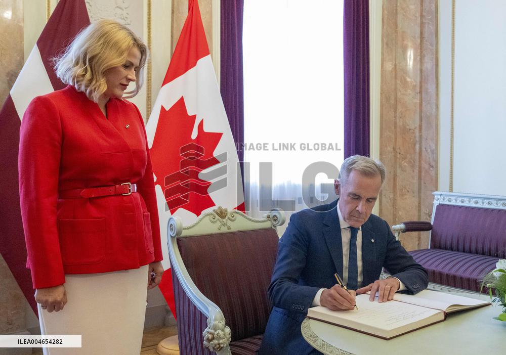 Canadian PM Mark Carney Visits Latvia - Riga