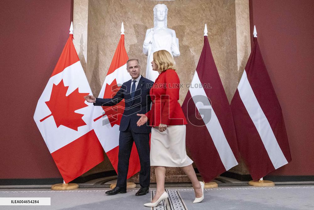 Canadian PM Mark Carney Visits Latvia - Riga
