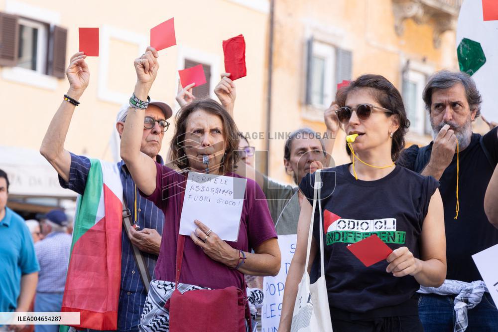 Protest Against The Italy-Israel Soccer Match - Rome