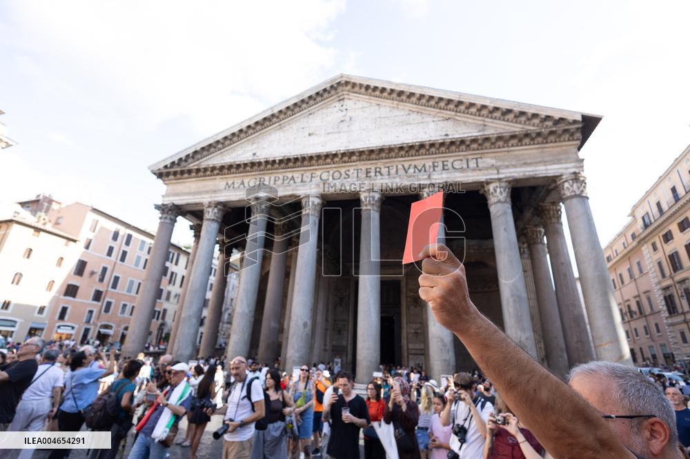 Protest Against The Italy-Israel Soccer Match - Rome