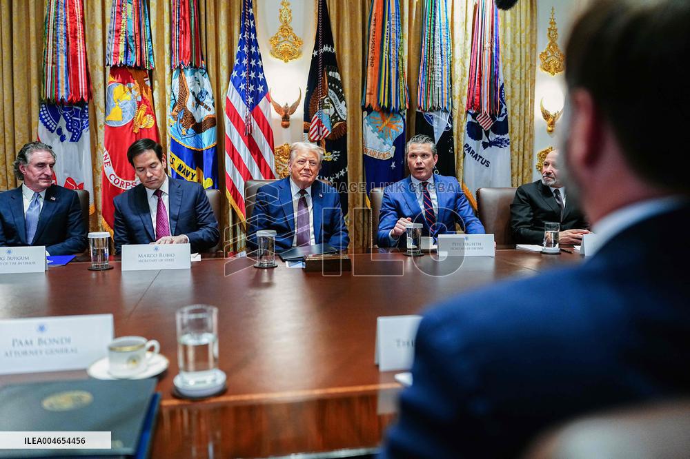 President Trump Chairs a Cabinet Meeting at the White House
