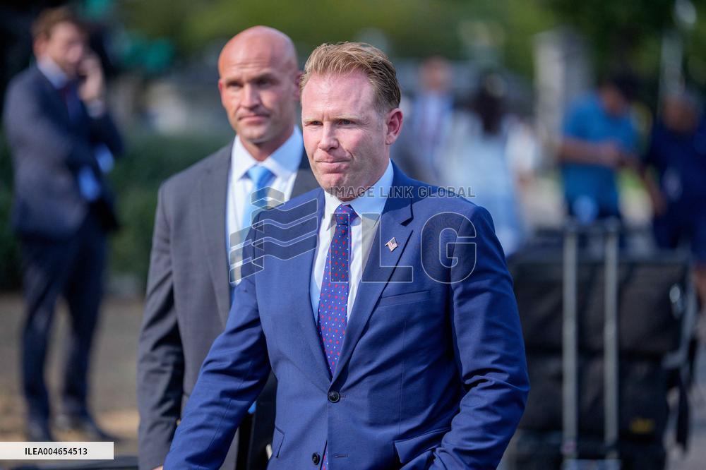 Andrew Giuliani outside White House