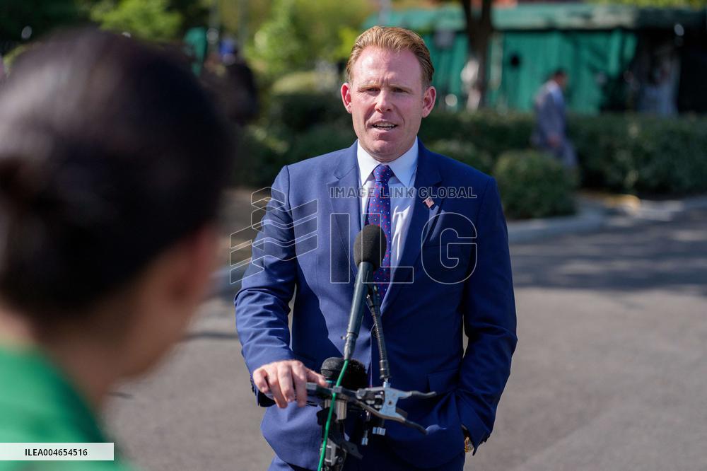 Andrew Giuliani outside White House